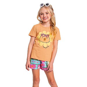 CONJUNTO INFANTOJUVENIL FEMININO BLUSA E SHORT - FAKINI