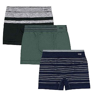 KIT COM 03 CUECAS BOXER - KYLY