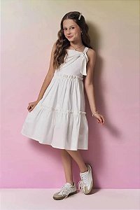 VESTIDO EM TRICOLINE COM ELASTANO - VIC & VICKY