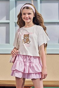 CONJUNTO TEEN BLUSA E SAIA - VIC & VICKY