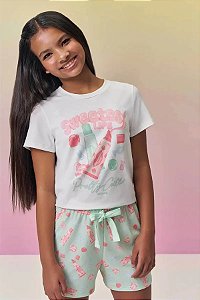 PIJAMA TEEN BLUSA MC E SHORT - VIC & VICKY