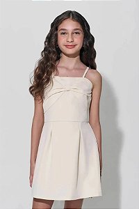 VESTIDO TEEN EM TECIDO PLANO DE VISCOSE - LILIMOON