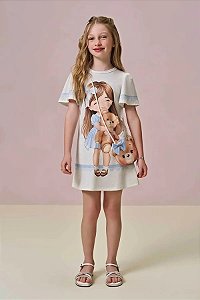 VESTIDO INFANTIL EM MALHA POWER COM BOLSA - INFANTI