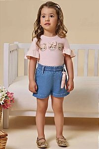 CONJUNTO INFANTIL BLUSA E SHORT - INFANTI