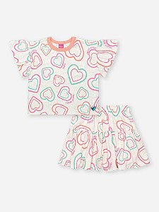 CONJUNTO INFANTOJUVENIL BLUSA E SHORT - CINTI