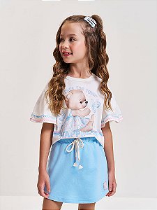 CONJUNTO INFANTIL BLUSA E SHORT SAIA - CINTI