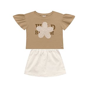 CONJUNTO INFANTIL BLUSA E SHORT SAIA - FAKINI