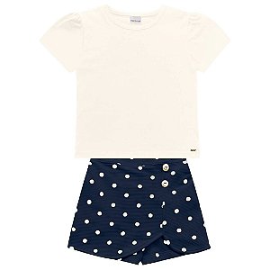 CONJUNTO INFANTOJUVENIL BLUSA E SHORT SAIA - FAKINI