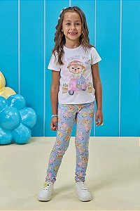 CALÇA LEGGING INFANTIL EM MOLECOTTON - KUKIÊ