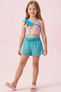 SHORT SAÍDA DE PRAIA INFANTOJUVENIL EM TELA FASHION - KUKIÊ