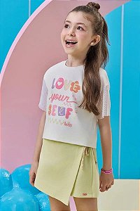 CONJUNTO INFANTOJUVENIL BLUSA E SHORT SAIA - KUKIÊ