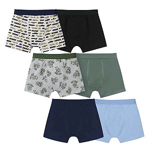 KIT COM 02 CUECAS BOXER INFANTOJUVENIL - MALWEE
