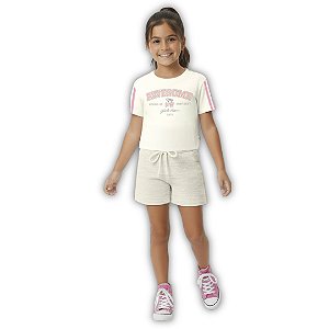 CONJUNTO INFANTOJUVENIL FEMININO BLUSA E SHORT - MALWEE