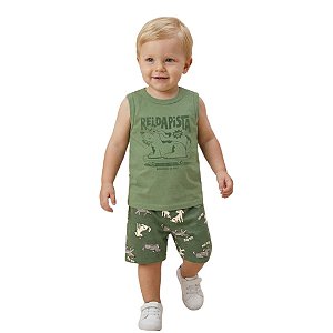 CONJUNTO INFANTIL MASCULINO REGATA E BERMUDA - MALWEE