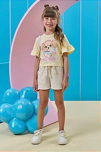 CONJUNTO INFANTIL BLUSA E SHORT - KUKIÊ