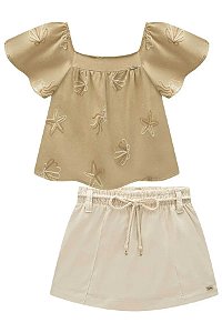 CONJUNTO INFANTOJUVENIL BATA E SHORT SAIA - INFANTI