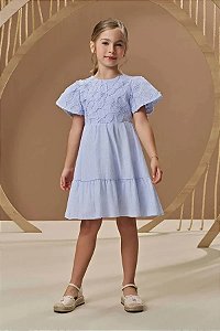 VESTIDO INFANTOJUVENIL EM TRICOLINE LISTRADO - INFANTI
