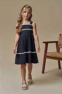 VESTIDO INFANTOJUVENIL EM LINHO SANTORINE - INFANTI