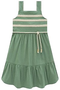 VESTIDO INFANTOJUVENIL EM LINHO COM ELASTANO - INFANTI