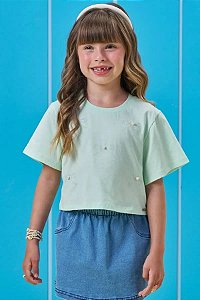 BLUSA INFANTOJUVENIL EM MEIA MALHA - KUKIÊ