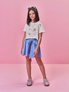 CONJUNTO INFANTOJUVENIL BLUSA E SHOT SAIA - BELI.ME