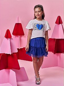 CONJUNTO INFANTOJUVENIL BLUSA E SHORT SAIA - BELI.ME