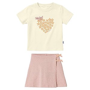 CONJUNTO INFANTOJUVENIL BLUSA E SHORT SAIA - MALWEE
