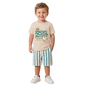 CONJUNTO INFANTIL CAMISETA E BERMUDA - MALWEE