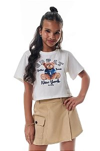 SHORT SAIA TEEN EM SARJA COM ELASTANO - VIC & VICKY