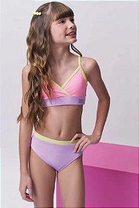 BIQUINI E SHORT TEEN EM MALHA UV - VIC & VICKY
