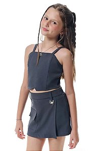 CONJUNTO TEEN REGATA E SHORT SAIA - VIC & VICKY
