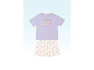 PIJAMA INFANTIL FEMININO BLUSA E SHORT - FAKINI