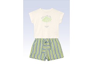 CONJUNTO INFANTOJUVENIL BLUSA E SHORT - FAKINI