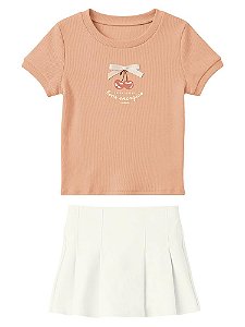CONJUNTO INFANTOJUVENIL BLUSA E SHORT SAIA - MALWEE