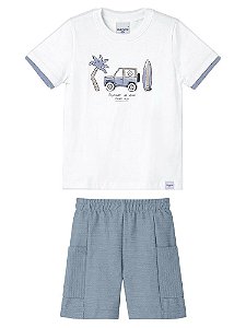 CONJUNTO INFANTIL CAMISETA E BERMUDA - MALWEE