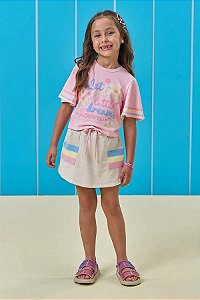 CONJUNTO INFANTOJUVENIL BLUSA E SHORT SAIA - KUKIÊ