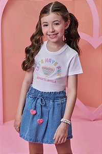 BLUSA INFANTOJUVENIL EM MEIA MALHA - INFANTI