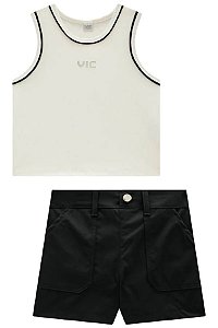 CONJUNTO TEEN REGATA E SHORT - VIC & VICKY