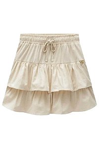 SAIA TEEN RUFFLES EM LINHO COM ELASTANO - VIC & VICKY