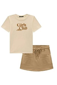 CONJUNTO TEEN CAMISETA E SHORT SAIA - LILIMOON