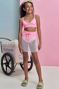 BIQUINI TEEM EM MALHA UV DRY E SAIA EM TELA - LILIMOON