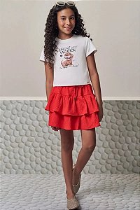 CONJUNTO TEEN BLUSA E SAIA - LILIMOON