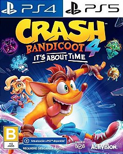 Crash Bandicoot 4: It's About Time Ps4/Ps5 - Aluguel por 10 Dias