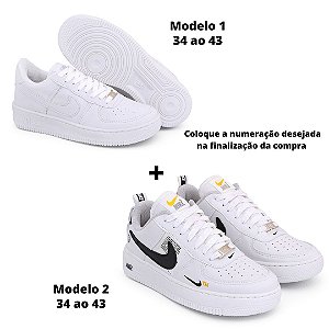 Kit AF1 branco + AF1 TM branco