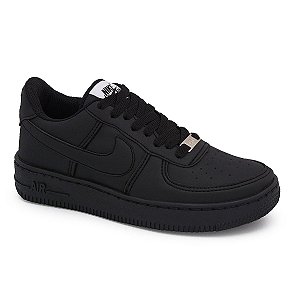 Nike air force preto sales cano baixo