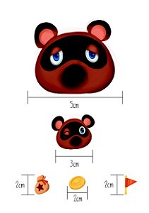 Kit de adesivos - Animal Crossing - Tom nook & nookinhos (timmy & tommy)