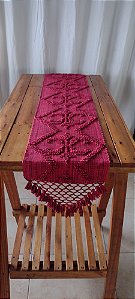 Caminho de mesa bordô mescla capuchinho