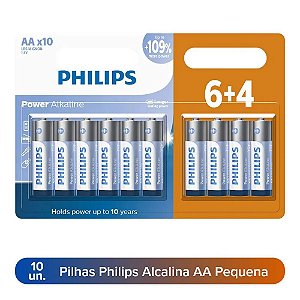 Pilha Power Alkaline AA x 10 - Philips