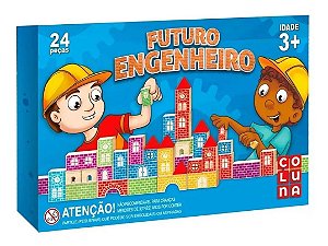 Brinquedo para montar Futuro Engenheiro 24pc Madeira - Coluna