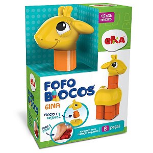 Brinquedo para Montar Fofo Blocos Gina 8 peças - Elka
